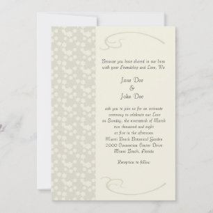 Delicar Convites De Casamento Floral De Creme Pers