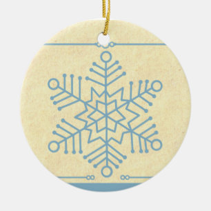 Delicar Enfeites de natal redondo com floco de nev