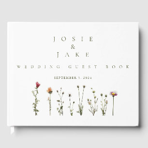 Delicar o livro de hóspedes de flores selvagens