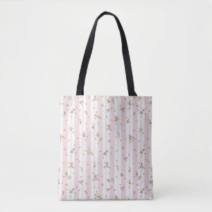 Delicar Padrão Floral Traseira Sólido Tote Bag Ros