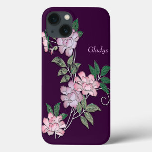Delicar peonias elegantes padrão floral com nome