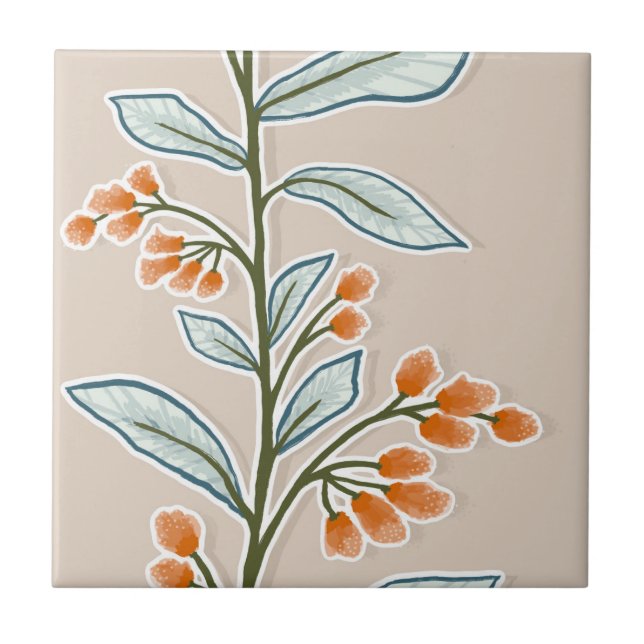 Delicar Reverso Botânico L7 Grandes Plantas Laranj (Frente)