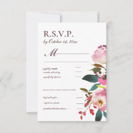 Delicar Rosas de outono de Watercolor RSVP