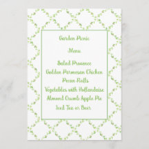 Delicar Rosas Rosa e Cartão de Menu Ivy Trellis