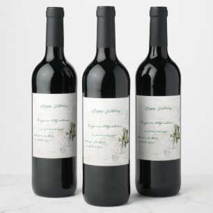 Delicar rótulos de vinho de festa de aniversário b