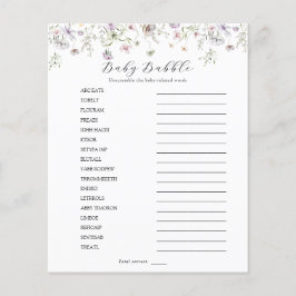 Delicar Roxo-Flor-Selvagem Babble Scramble