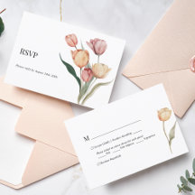 Delicar Tulip Watercolor Menu Choice Casamento Rsv