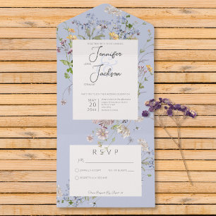 Delicate Boho Wildflower Periwinkle Sem Janto