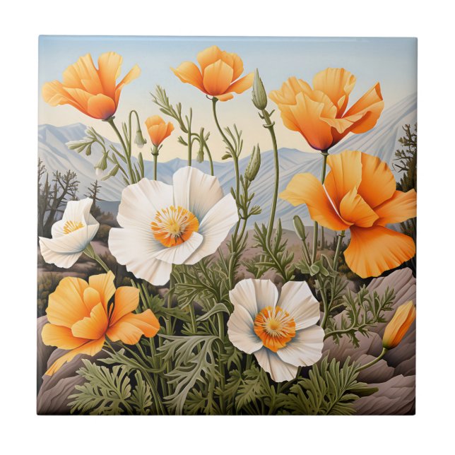 Delicate California Poppy Floral (Frente)