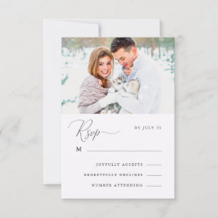 Delicate Floral com Calliografia Foto Rsvp