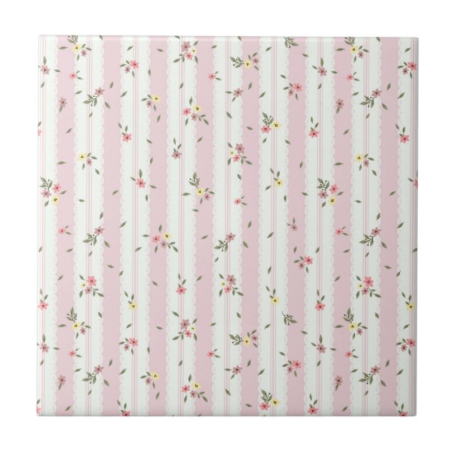 Delicate Floral Patterno Cerâmico (Frente)