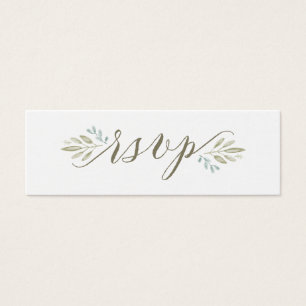 Delicate Greenery Cartão Online RSVP de Casament