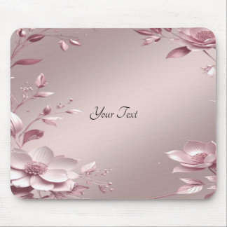 Delicate Pink Floral Mousepad