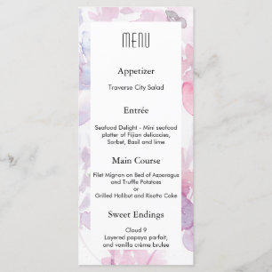 Delicate Watercolor Blooms Design MENU