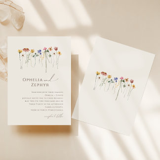 Delicate Wildflower | Convite Para Casamento De Be