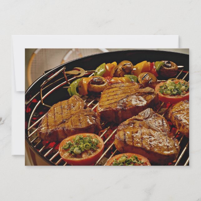 Deliciosos bifes de T-bone grelhados (Frente)
