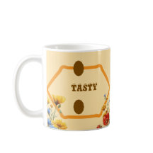 Deliciosos Grãos de Café & Adesivo de Caneca Flora