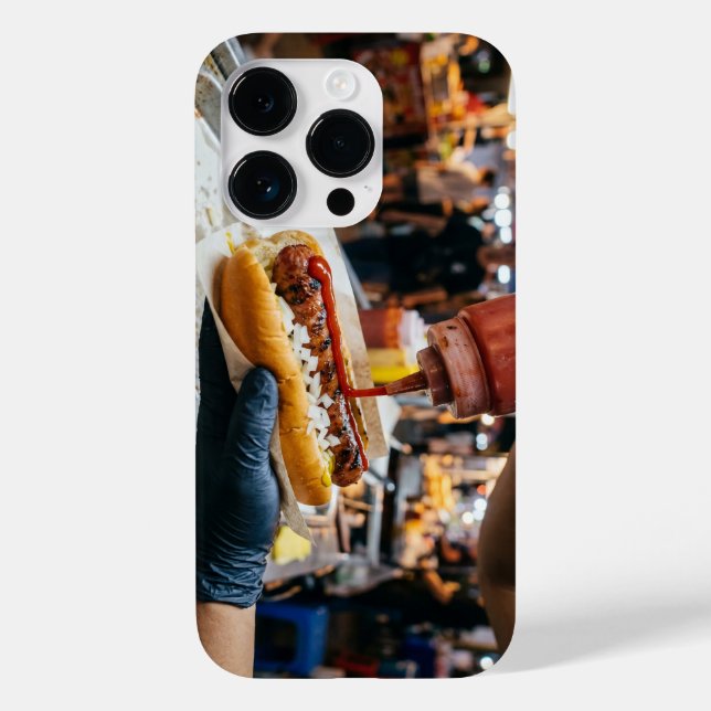 Delicious Street Food Hot Dog iPhone Case (Verso)