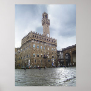 Della Signoria da praça, poster de Florença
