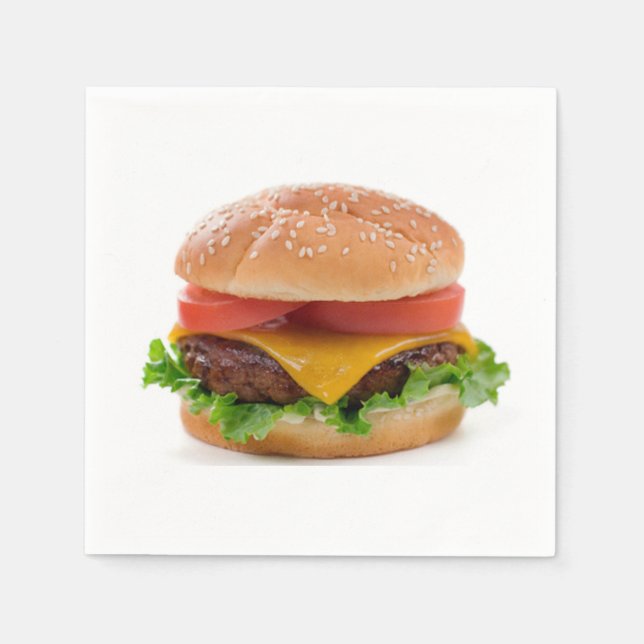 "Deluxe Hamburger" guardanapos de papel design (Frente)