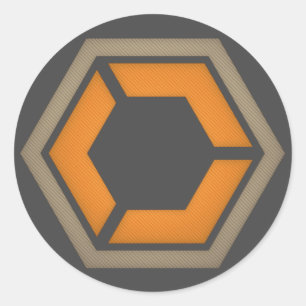 DEM 3" ETIQUETA DO LOGOTIPO DO HEX