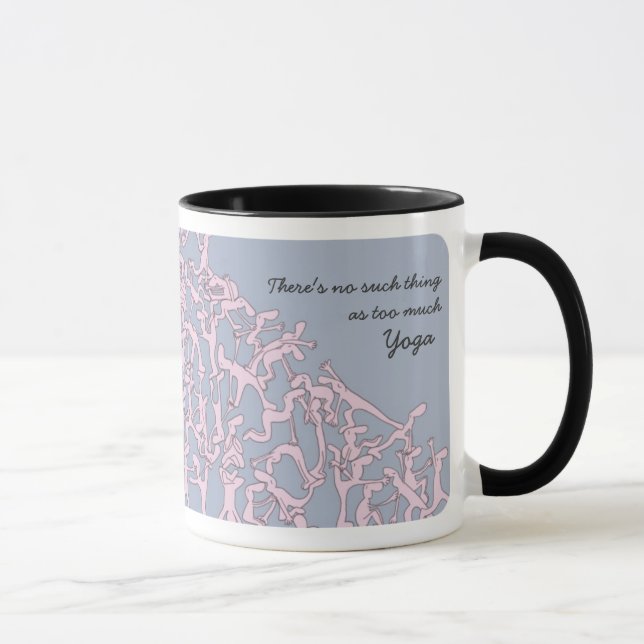 Demasiada caneca da ioga, cor-de-rosa (Direita)