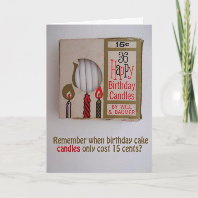 Demasiadas Velas com CARTÃO DE ANIVERSÁRIO humorís (Frente)