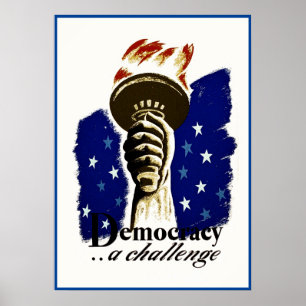 Democracia Um Desafio, Poster com a Tocha da Liber