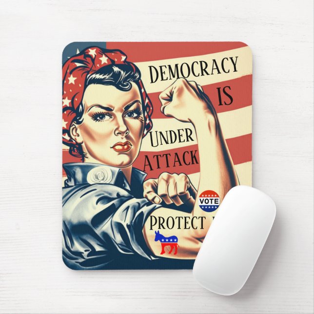 Democracy/ Protect It Mouse Pad (Com mouse)