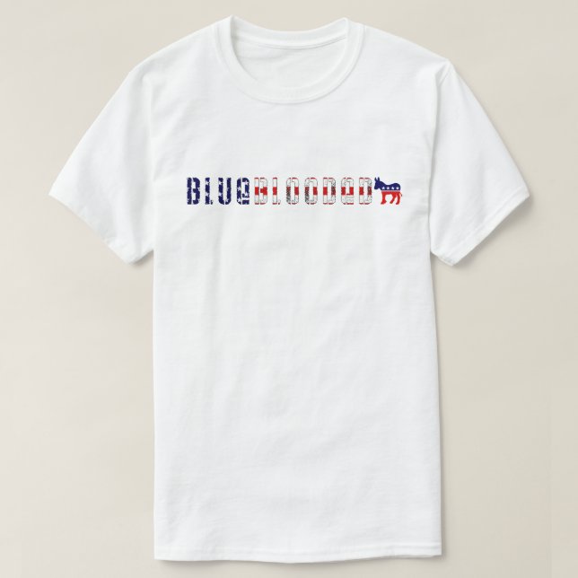 democrata de sangue azul. Camiseta (Frente do Design)