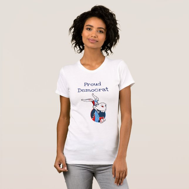 Democrata Orgulhosa Camisa Política de Donkey (Frente Completa)