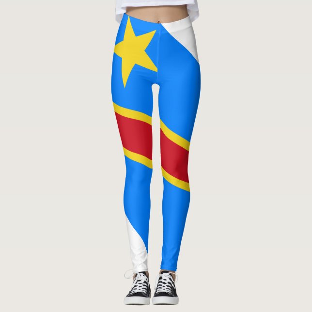 Democratic Republic of the Congo flag Leggings (Frente)