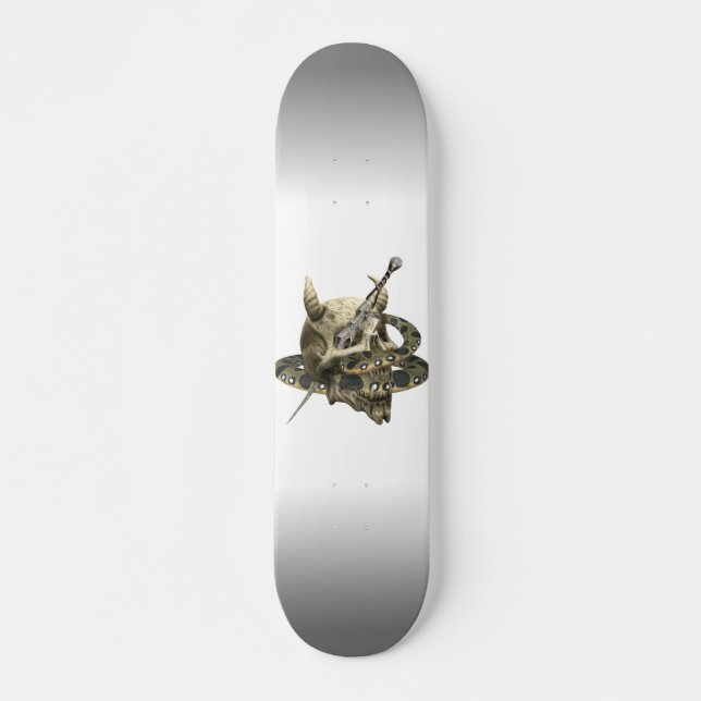 Demon Skull Python Cobra skateboard (Frente)