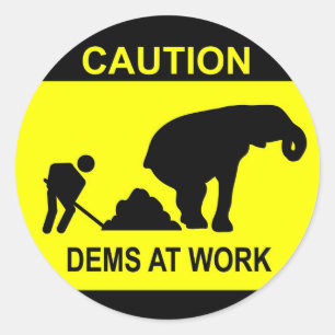 Dems na etiqueta do trabalho