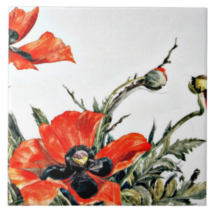 Demuth - Poppies Vermelhos, pintura popular,