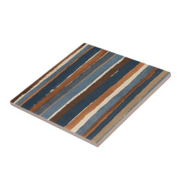Denim-blue copper and brown stripes