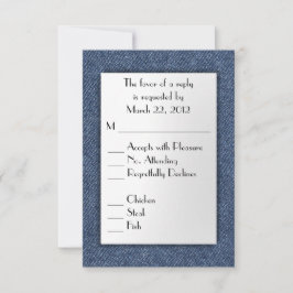 Denim Blue RSVP com opção de menu