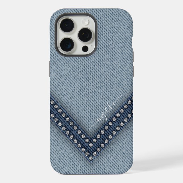 Denim Leve com Rhinestones (Verso)