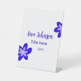 Denominação do rabisco de flor azul título ano 20X