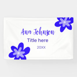 Denominação do rabisco de flor azul título ano 20X