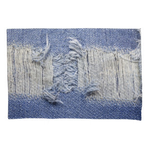 Densidade azul rasgada: textura do jeans.