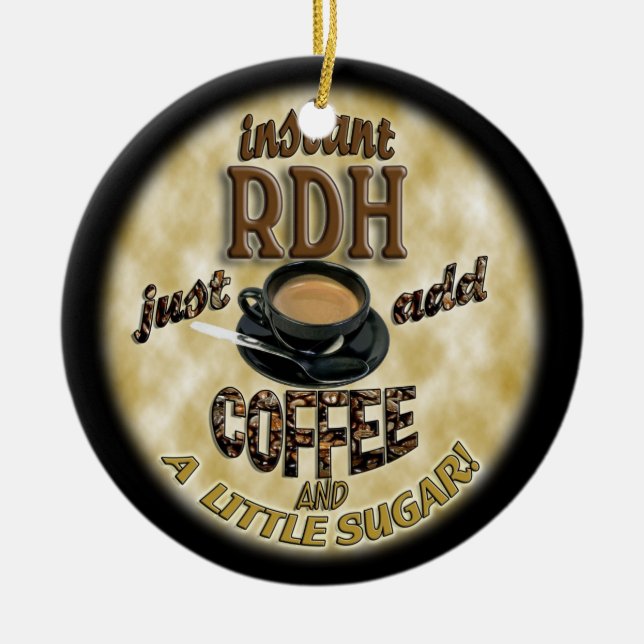 DENTAL DE ENFEITES DE NATAL DE CAFÉ DE ADIÇÃO RDH  (Frente)