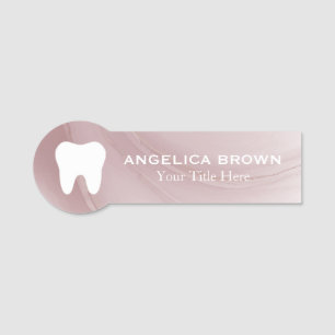 Dental - Etiqueta de nome personalizado de mármor