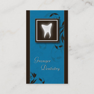 Dente azul do Molar do cartão de visita elegante