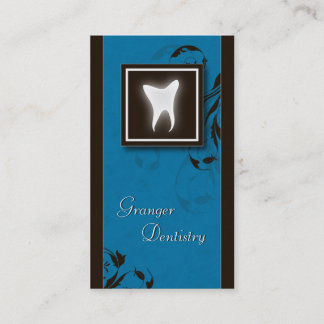 Dente azul do Molar do cartão de visita elegante