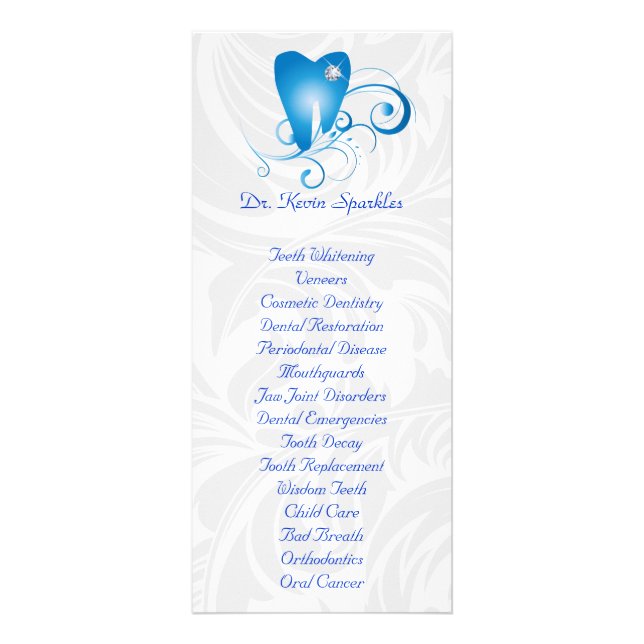 Dente do menu Serviço dentário Folheto Azul (Frente)