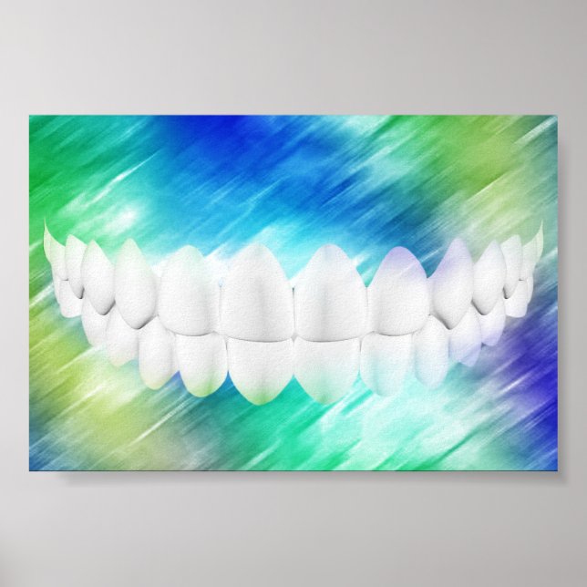 Dentes Brancas Perfeitas Poster de Dentista Ortodo (Frente)
