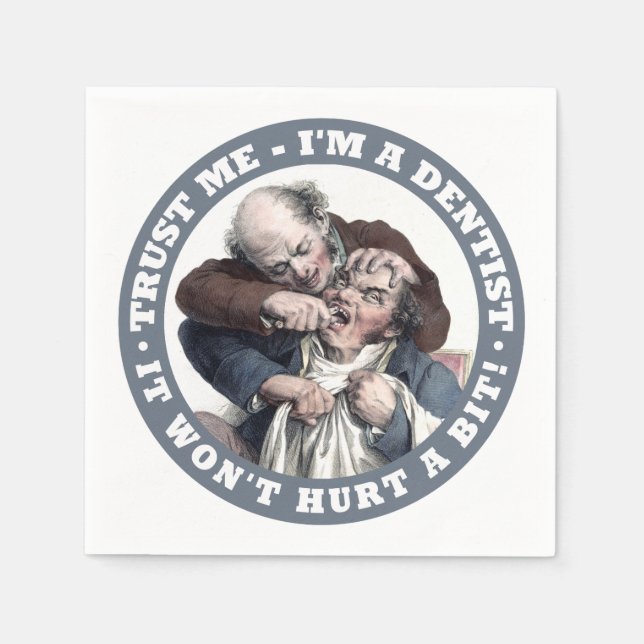 DENTIST humor papel guardanapos (Frente)
