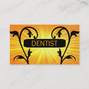 Dentist Sun Damask Cartão de visita