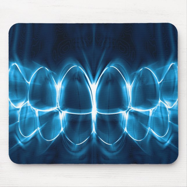 Dentista Azul Brilhante Dentes Smilha Mousepad (Frente)